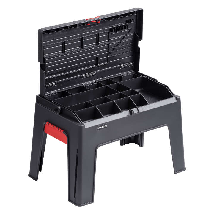 meister 3-in-1 Tritthocker & Werkzeugkiste